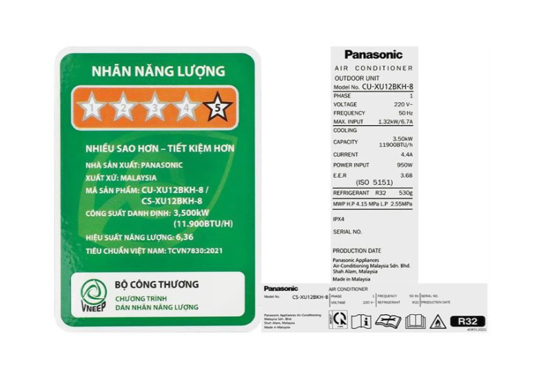 Điều hòa Panasonic 12000BTU 1 chiều inverter CU/CS-XU12BKH-8 - Mới 2025#6
