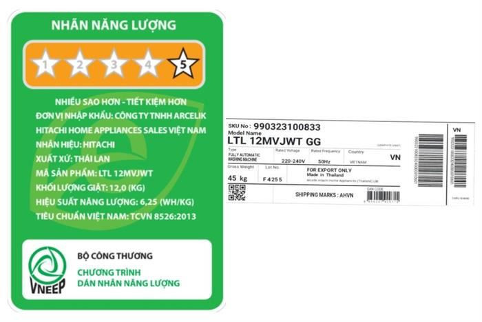 Máy giặt Hitachi Inverter 12 kg LTL 12MVJWT GG - Chính hãng#2