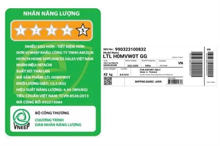 Máy giặt Hitachi Inverter 10.5 kg LTL H0MVW0T GG - Chính hãng#2