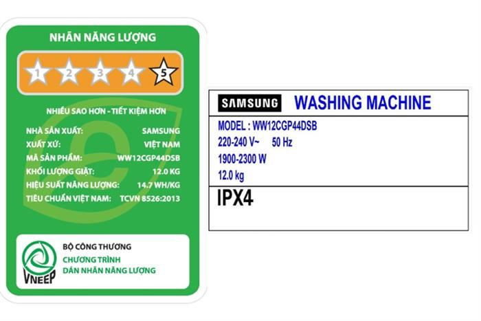 Máy giặt Samsung AI EcoBubble Inverter 12 kg WW12CGP44DSBSV - Chính hãng#7