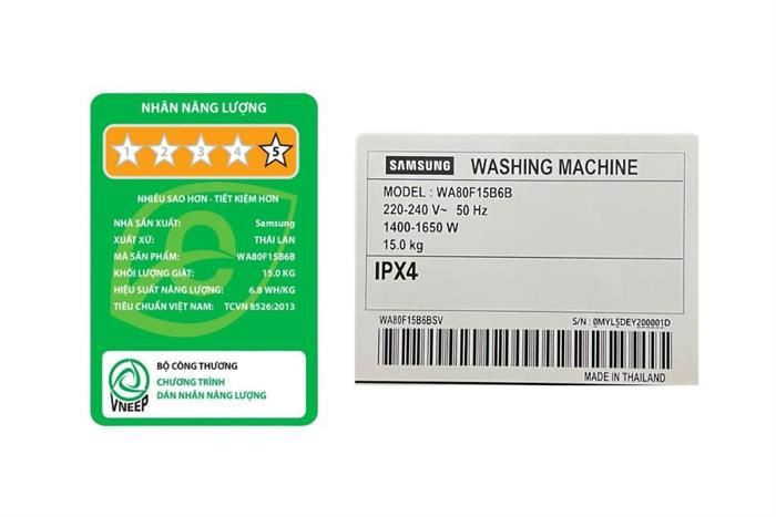 Máy giặt Samsung Inverter 15 kg WA80F15B6BSV - Mới 2025#2