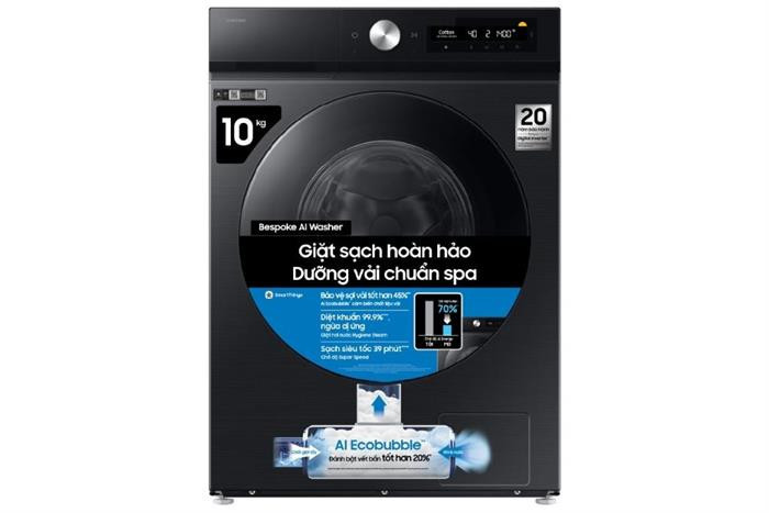 Máy giặt Samsung Bespoke AI EcoBubble Inverter 10 kg WW10DB7U34GBSV - Mới 2025#1