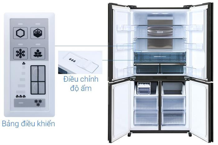 Tủ lạnh Sharp Inverter 572 lít Multi Door SJ-FX650V-MK - Chính hãng#8