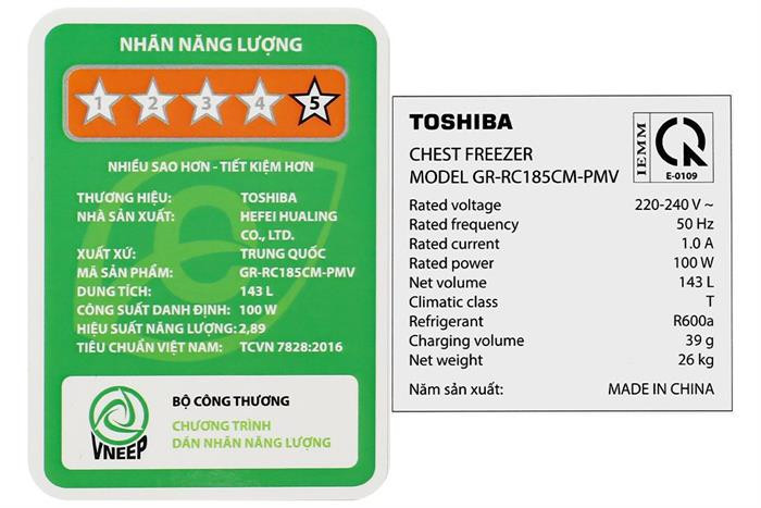 Tủ đông Toshiba Inverter 143 lít GR-RC185CM-PMV(01) - Chính hãng#2