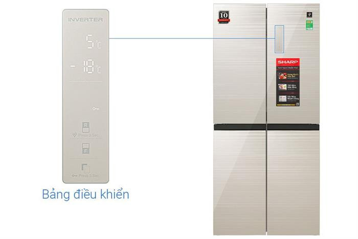 Tủ lạnh Sharp Inverter Multi Door 421 lít SJ-FXP510VG-CH - Chính hãng#8